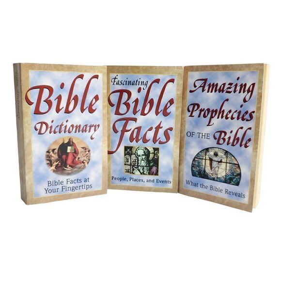 Bible Reference Set of 3 Books Facts People Places Events Prophecies Dictionary - Picture 1 of 4
